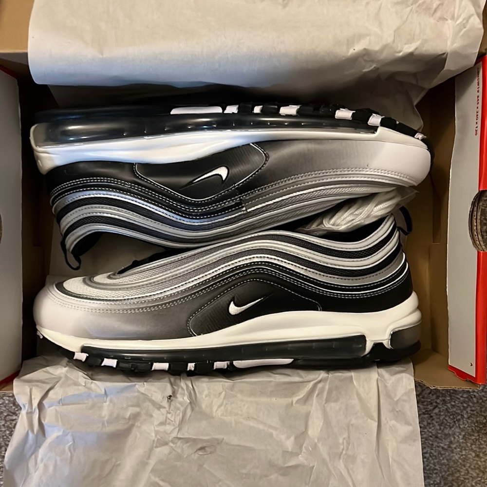 Nike air max 97 white, black and silver. Size 12